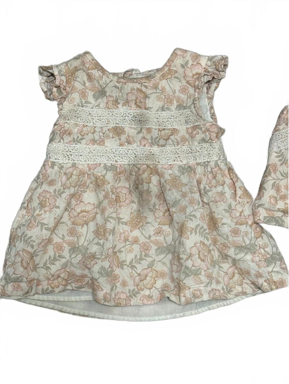 Calypso Kids Floral Two-Piece Outfit w/Lace Trim